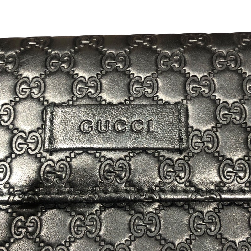 グッチ GUCCI ロングウォレット 449364 ブラック レザー メンズ 長財布