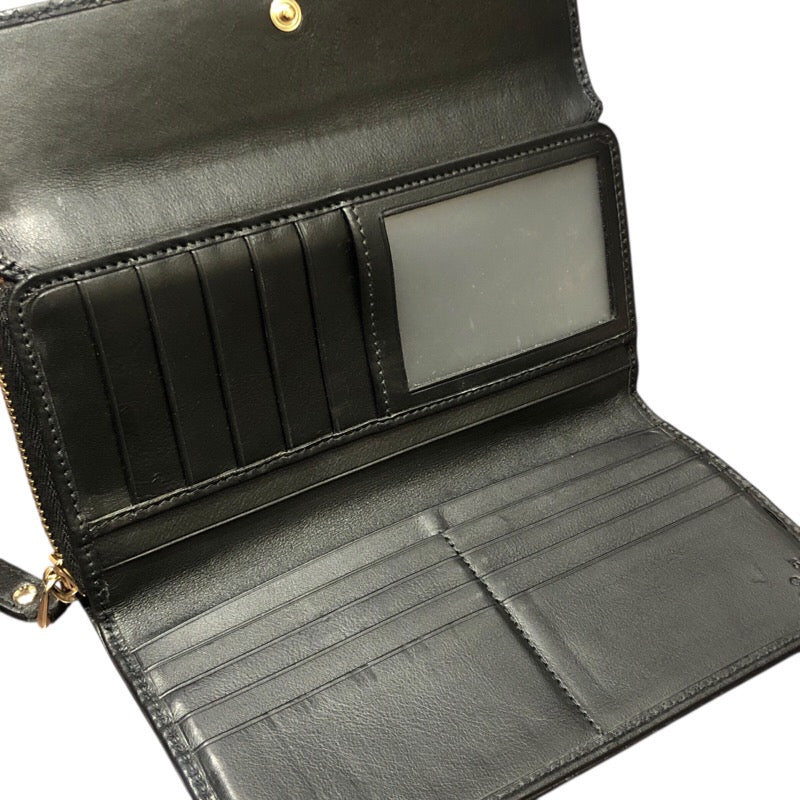 グッチ GUCCI ロングウォレット 449364 ブラック レザー メンズ 長財布