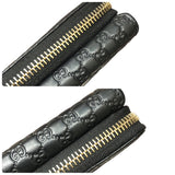 グッチ GUCCI ロングウォレット 449364 ブラック レザー メンズ 長財布