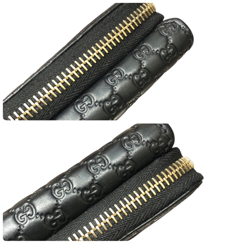 グッチ GUCCI ロングウォレット 449364 ブラック レザー メンズ 長財布