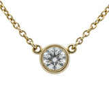 ティファニー TIFFANY＆CO バイザヤード ネックレス 0.20ct K18YG/ダイヤモンド ジュエリー