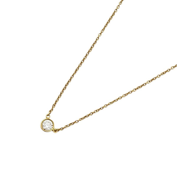 ティファニー TIFFANY＆CO バイザヤード ネックレス 0.20ct K18YG/ダイヤモンド ジュエリー