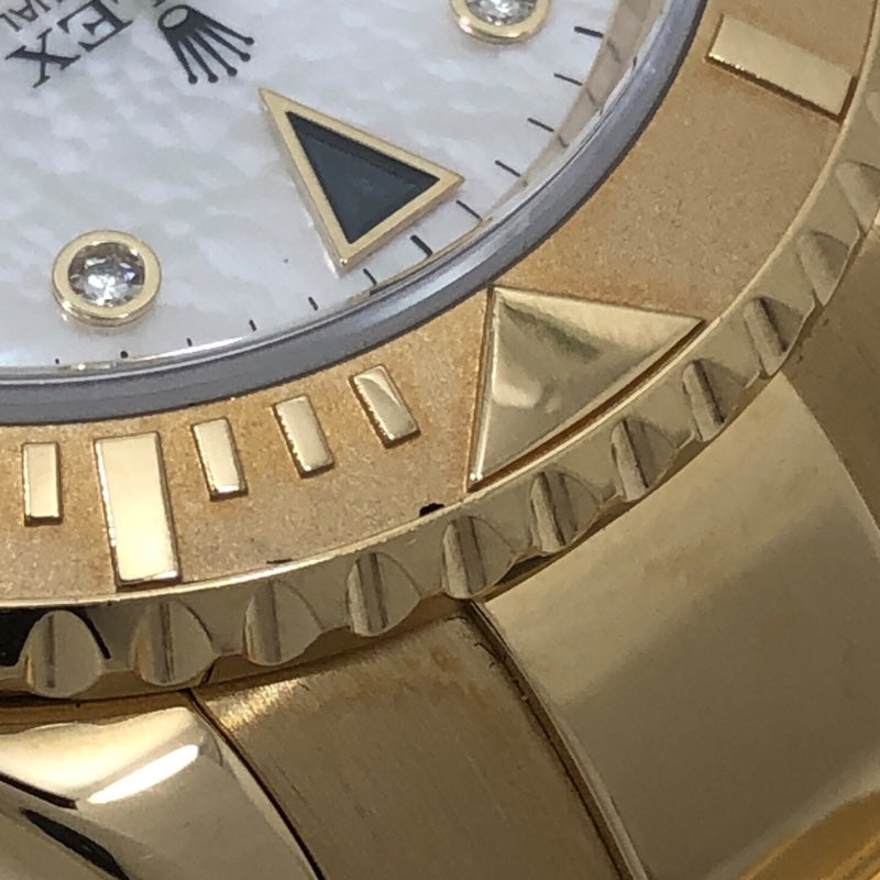 ロレックス ROLEX ヨットマスター K番 16628NGS ホワイトシェル K18YG 自動巻き メンズ 腕時計