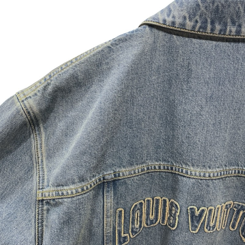 ルイ・ヴィトン LOUIS VUITTON パックロゴデニムジャケット FTJA12 ブルー デニム レディース デニムジャケット