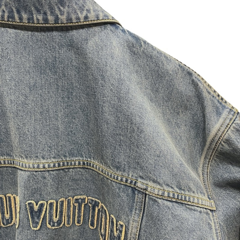 ルイ・ヴィトン LOUIS VUITTON パックロゴデニムジャケット FTJA12 ブルー デニム レディース デニムジャケット