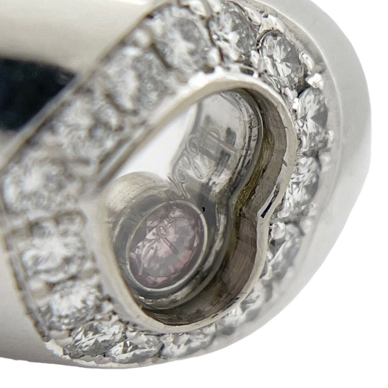 ショパール Chopard ハッピーダイヤ ピンクサファイア ピアス K18WG/ダイヤモンド/ピンクサファイア ダイヤモンド ジュエリー
