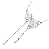 シャネル CHANEL カメリア ダイヤモンドネックレス シルバー K18WG ダイヤモンド ジュエリー