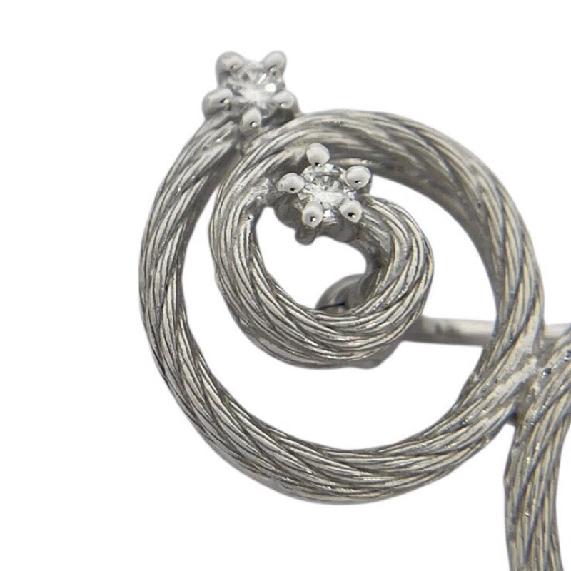 タサキ TASAKI パール ダイヤブローチ K18WG/パール/ダイヤモンド ジュエリー