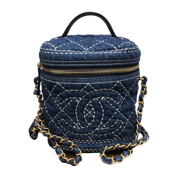 シャネル CHANEL ココマークデニムヴァニティバッグ AS1336 ネイビー