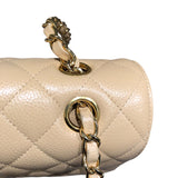 シャネル CHANEL マトラッセ25 A01112 ベージュ GD金具 キャビアスキン レディース ショルダーバッグ