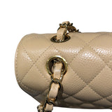 シャネル CHANEL マトラッセ25 A01112 ベージュ GD金具 キャビアスキン レディース ショルダーバッグ