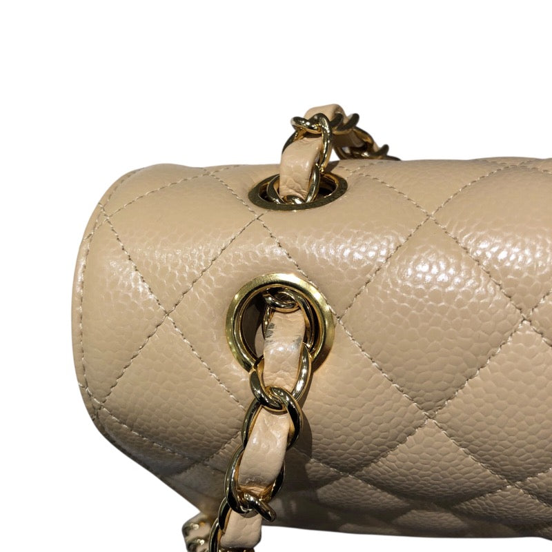 シャネル CHANEL マトラッセ25 A01112 ベージュ GD金具 キャビアスキン レディース ショルダーバッグ