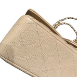 シャネル CHANEL マトラッセ25 A01112 ベージュ GD金具 キャビアスキン レディース ショルダーバッグ