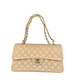 シャネル CHANEL マトラッセ25 A01112 ベージュ GD金具 キャビアスキン レディース ショルダーバッグ
