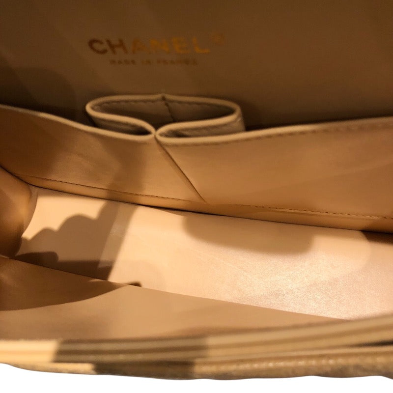 シャネル CHANEL マトラッセ25 A01112 ベージュ GD金具 キャビアスキン レディース ショルダーバッグ