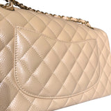 シャネル CHANEL マトラッセ25 A01112 ベージュ GD金具 キャビアスキン レディース ショルダーバッグ