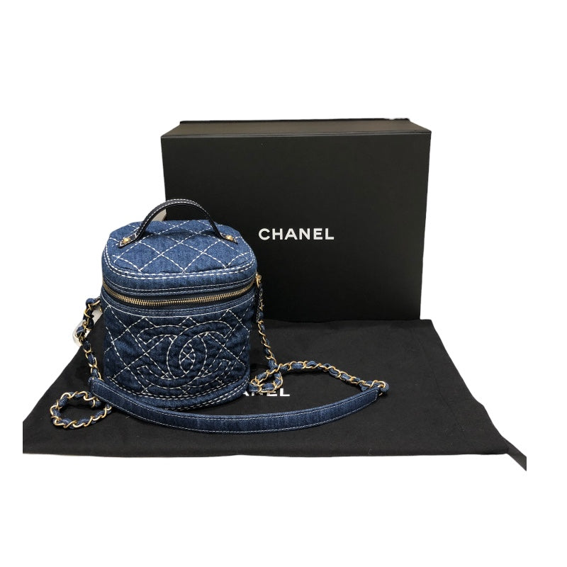 シャネル CHANEL ココマークデニムヴァニティバッグ AS1336 ネイビー デニム レディース ショルダーバッグ