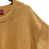 グッチ GUCCI 長袖ロゴニットセーター 784488 ブラウン コットン メンズ セーター