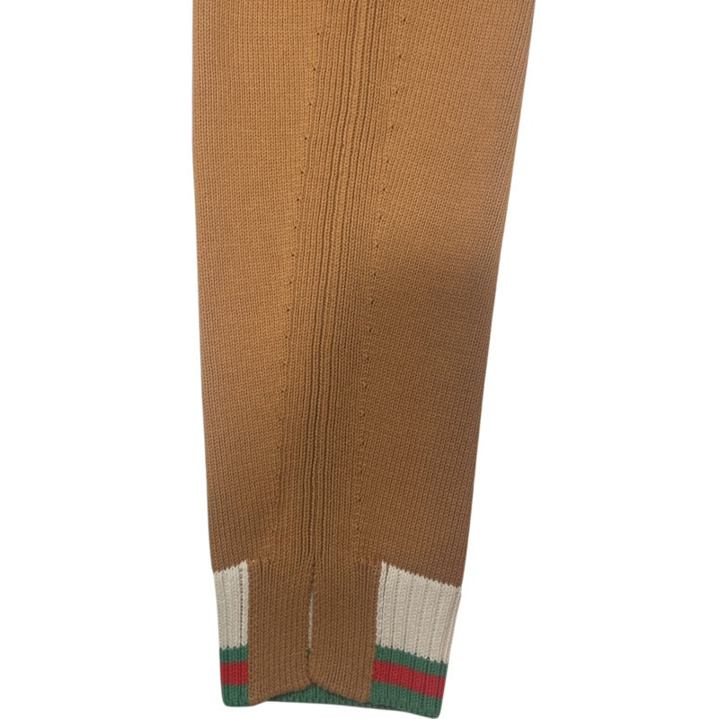 グッチ GUCCI 長袖ロゴニットセーター 784488 ブラウン コットン メンズ セーター