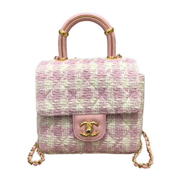 リントン　シャネルツイード　ツイードバッグ【sakura】限定【A4収納可】 名古屋】【CHANEL】シャネル ミニフラップ チェーンショルダー