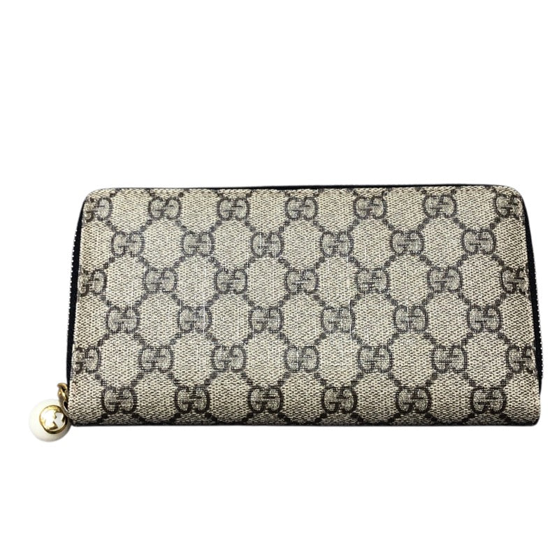 グッチ GUCCI GGスプリーム ロングジップウォレット 431477 ベージュ GGスプリーム ユニセックス 長財布