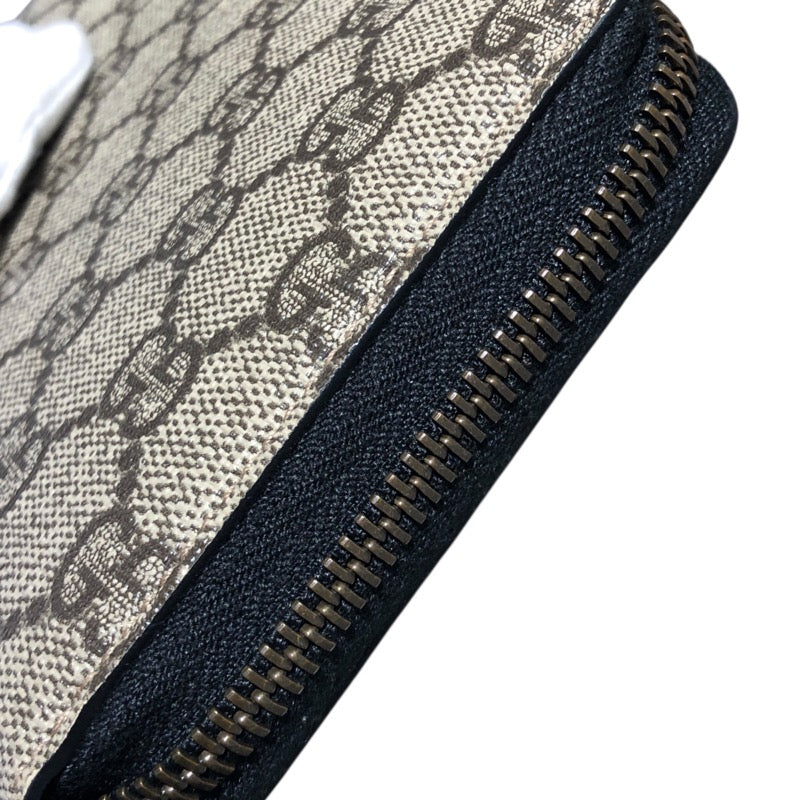 グッチ GUCCI GGスプリーム ロングジップウォレット 431477 ベージュ GGスプリーム ユニセックス 長財布