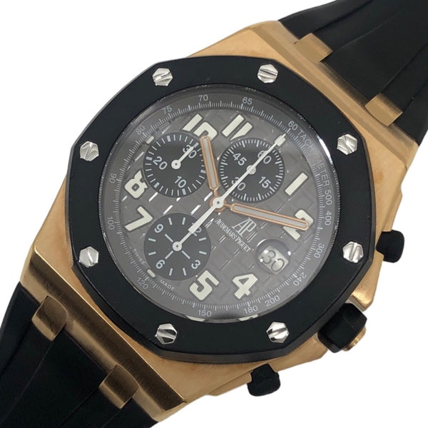 オーデマ・ピゲ AUDEMARS PIGUET ロイヤルオーク オフショア クロノグラフ 25940OK.OO.D002CA.01.A グレー文字盤 K18PG/ラバーストラップ メンズ 腕時計