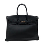 エルメス HERMES バーキン35 □I刻 ブラック SV金具 トリヨンクレマンス メンズ ハンドバッグ