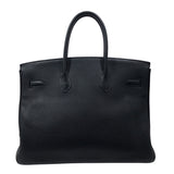 エルメス HERMES バーキン35 □I刻 ブラック SV金具 トリヨンクレマンス メンズ ハンドバッグ