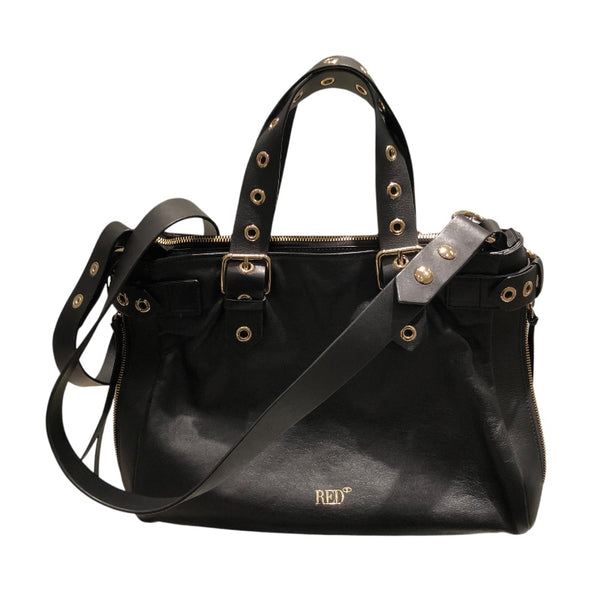 レッドヴァレンティノ RED VALENTINO 2WAYショルダーバッグ ブラック レザー レディース ハンドバッグ