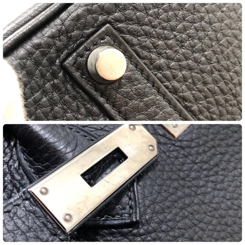 エルメス HERMES バーキン35 □I刻 ブラック SV金具 トリヨンクレマンス メンズ ハンドバッグ