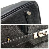 エルメス HERMES バーキン35 □I刻 ブラック SV金具 トリヨンクレマンス メンズ ハンドバッグ