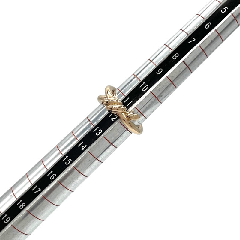 ティファニー TIFFANY＆CO ダブルノット リング 70153521 約12号 K18PG ジュエリー