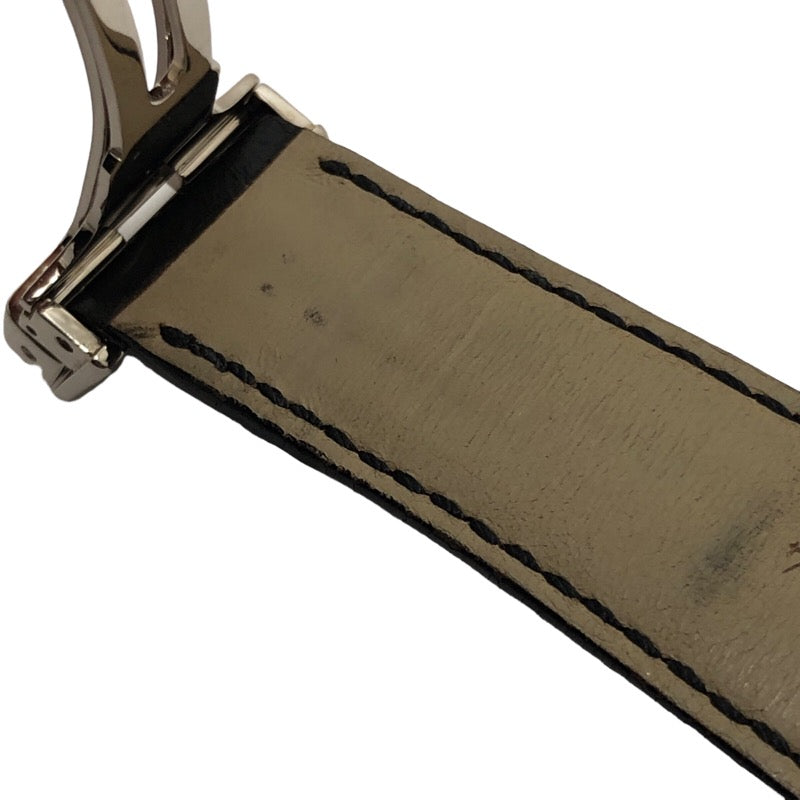 カルティエ Cartier コレクションプリヴェ ロトンド ラージデイト W1550751 シルバー K18WG/レザーストラップ 手巻き メンズ 腕時計