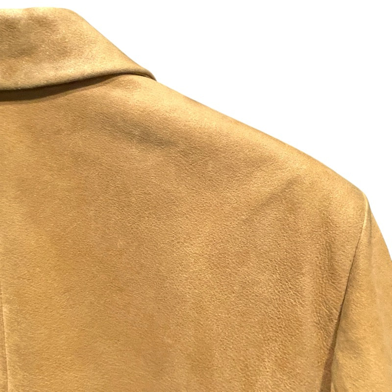 エルメス HERMES シープスエードテーラードジャケット ブラウン レザー メンズ その他トップス