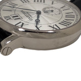 カルティエ Cartier コレクションプリヴェ ロトンド ラージデイト W1550751 シルバー K18WG/レザーストラップ 手巻き メンズ 腕時計