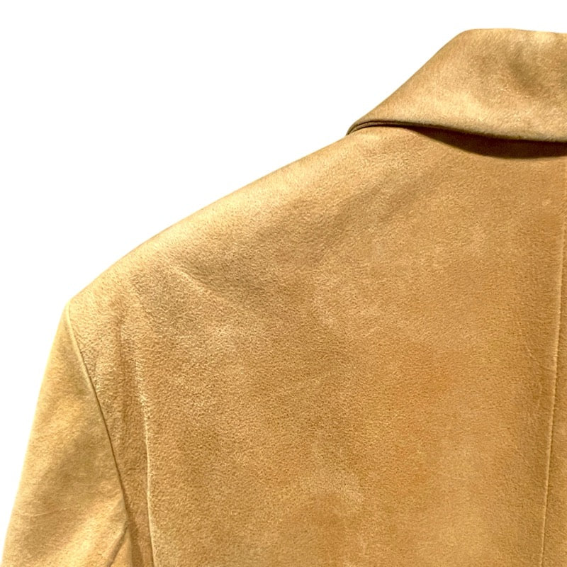 エルメス HERMES シープスエードテーラードジャケット ブラウン レザー メンズ その他トップス