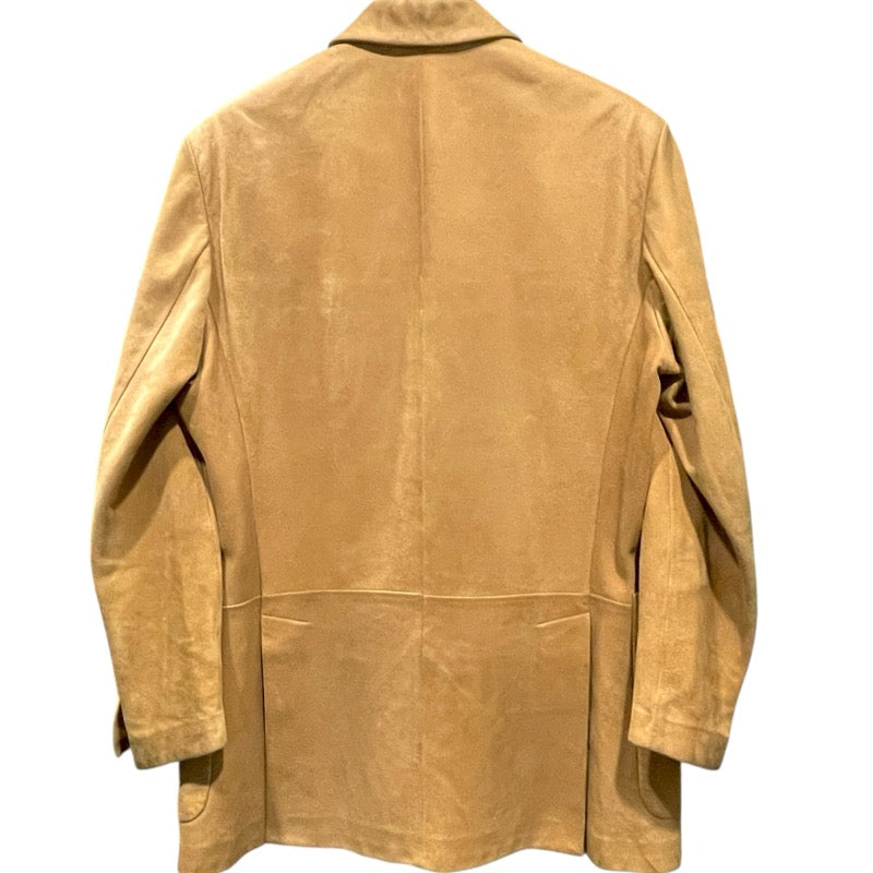 エルメス HERMES シープスエードテーラードジャケット ブラウン レザー メンズ その他トップス