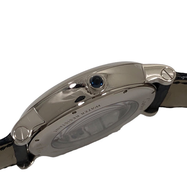 カルティエ Cartier コレクションプリヴェ ロトンド ラージデイト W1550751 シルバー K18WG/レザーストラップ 手巻き メンズ 腕時計