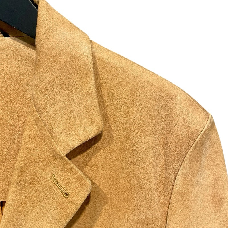 エルメス HERMES シープスエードテーラードジャケット ブラウン レザー メンズ その他トップス