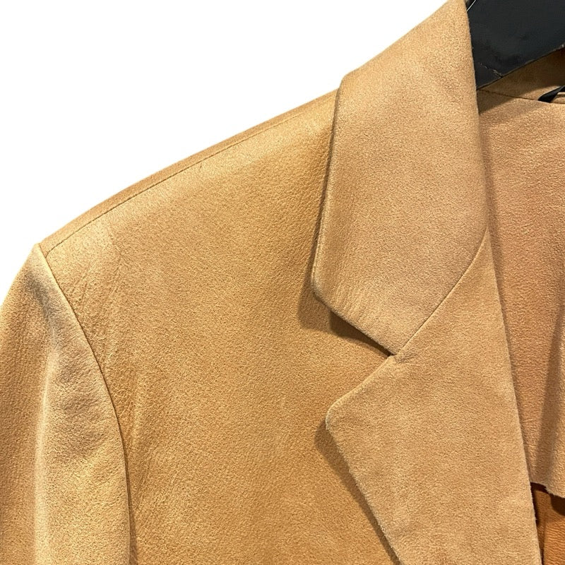 エルメス HERMES シープスエードテーラードジャケット ブラウン レザー メンズ その他トップス