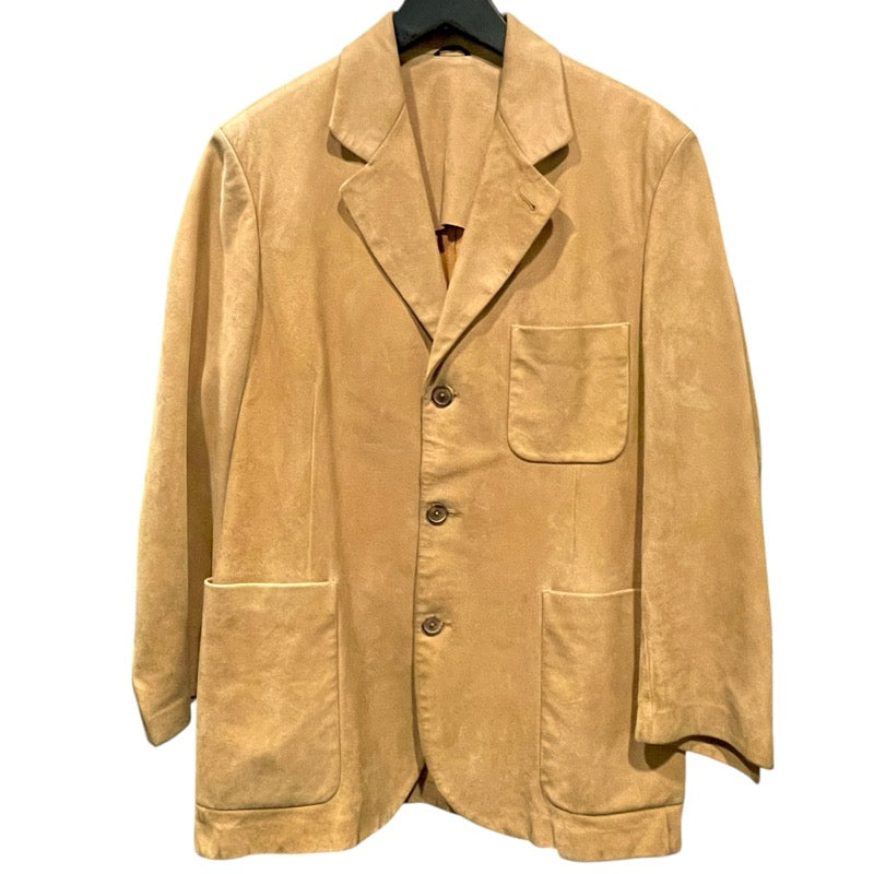 エルメス HERMES シープスエードテーラードジャケット ブラウン レザー メンズ その他トップス