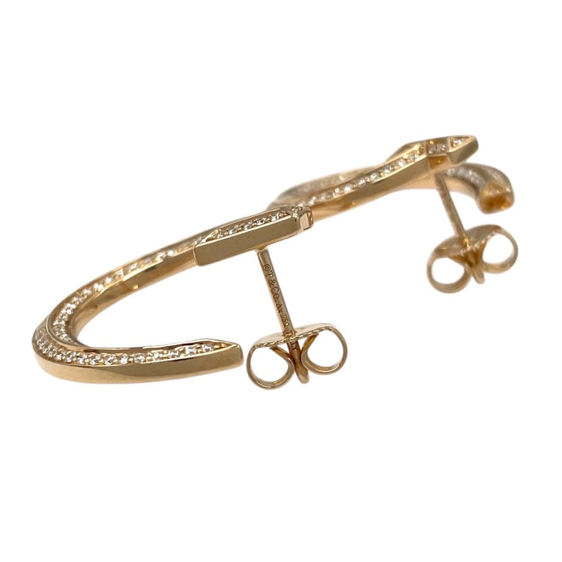 ティファニー TIFFANY＆CO T ワン オープン フープ ピアス 68408105 K18PG/ダイヤモンド ジュエリー