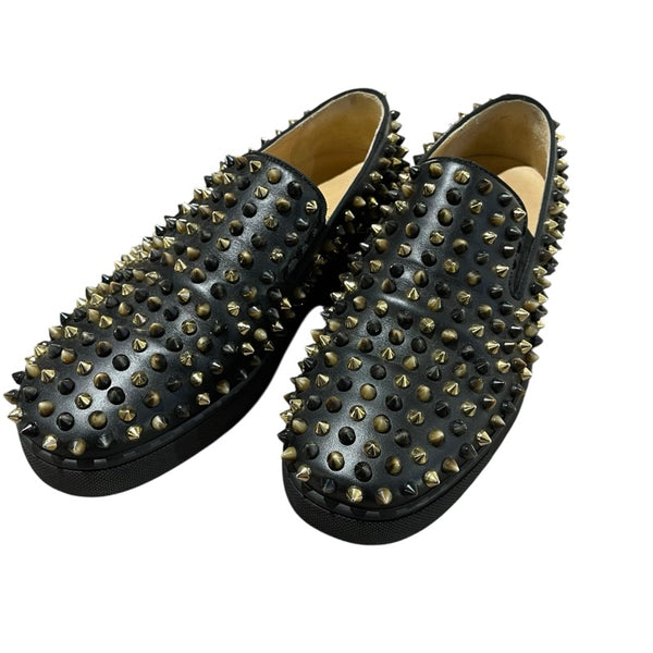 クリスチャン・ルブタン Christian louboutin ローラーボート スタッズ スリッポン ブラック レディース スリッポン