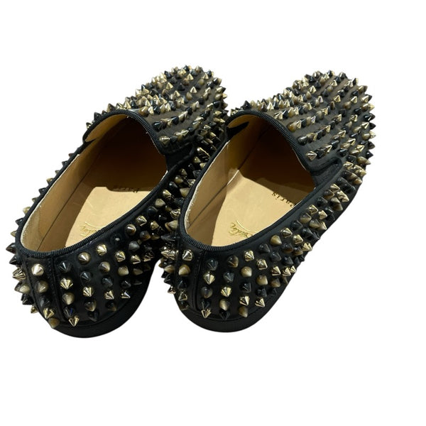クリスチャン・ルブタン Christian louboutin ローラーボート スタッズ スリッポン ブラック レディース スリッポン