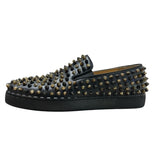 クリスチャン・ルブタン Christian louboutin ローラーボート スタッズ スリッポン ブラック レディース スリッポン