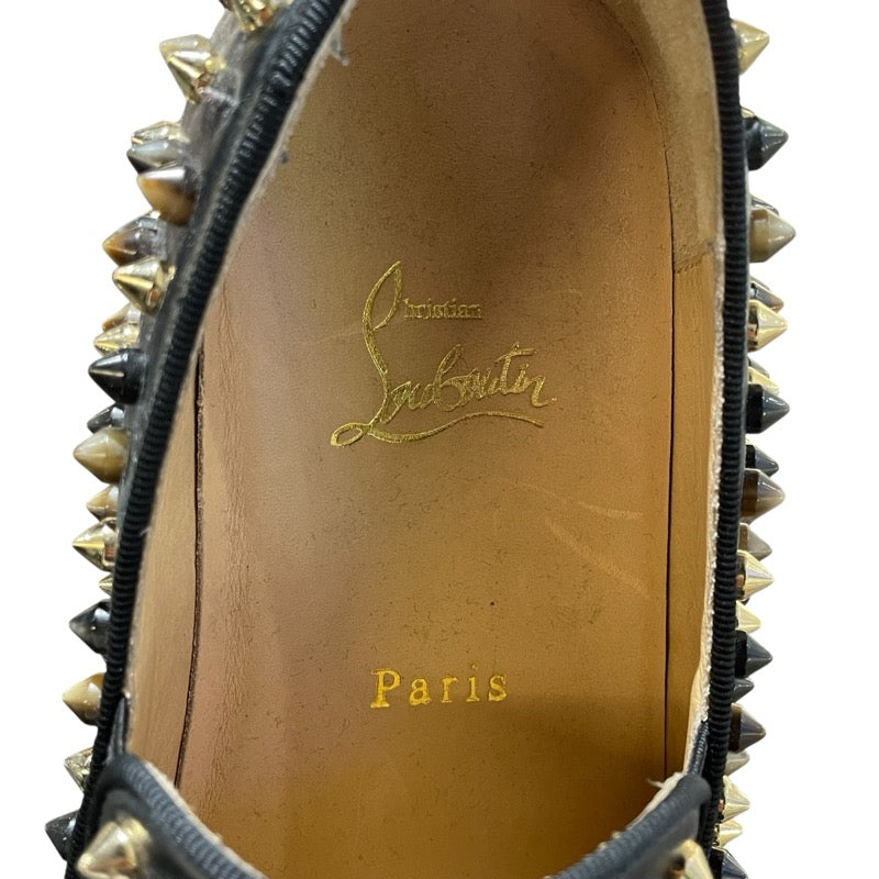 クリスチャン・ルブタン Christian louboutin ローラーボート スタッズ スリッポン ブラック レディース スリッポン