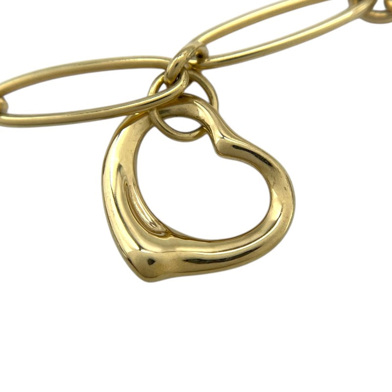 ティファニー TIFFANY＆CO 5モチーフ オープンハート ブレスレット K18YG/翡翠/ラピスラズリ/クリスタル/レッドジャスパー ジュエリー