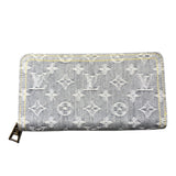 ルイ・ヴィトン LOUIS VUITTON ジッピー・ウォレット M13214 ブルー モノグラムデニム ユニセックス 長財布
