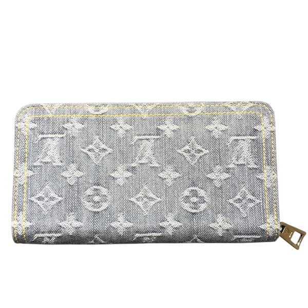 ルイ・ヴィトン LOUIS VUITTON ジッピー・ウォレット M13214 ブルー モノグラムデニム ユニセックス 長財布